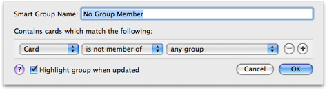 Card is not member of any group