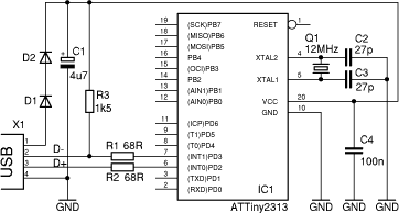 V-USB A Firmware-Only USB for Atmel AVR Microcontrollers